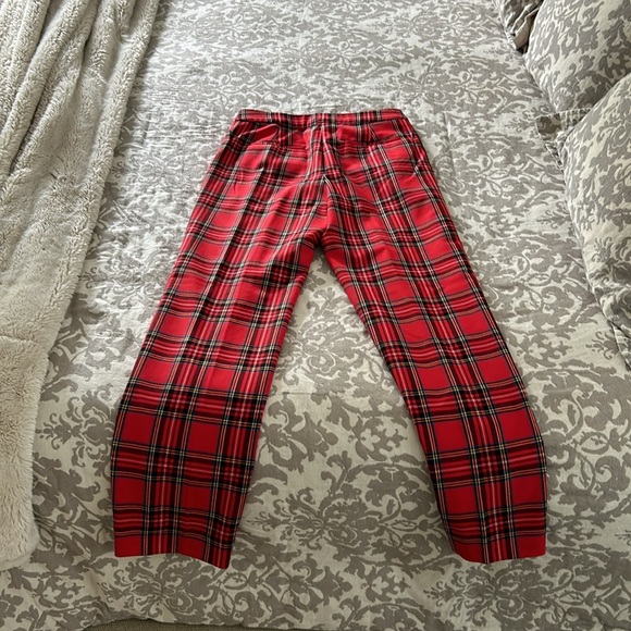NEW J. Crew Red Tartan Plaid Wool Lined Pants Sz 4 - Picture 7 of 7
